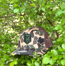 Load image into Gallery viewer, KT Team Livin’ Hooked Old School Camo Hat w/KT Team Embroidered Logo Patch