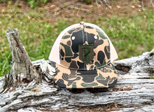 Load image into Gallery viewer, KT Team Livin’ Hooked Old School Camo Hat w/KT Team Embroidered Logo Patch