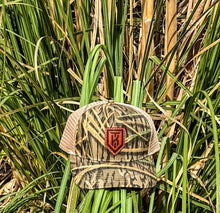 Load image into Gallery viewer, KT Team Lost Hat CO Mossy Oak Shadow Grass Hat w/KT Team Leather Patch