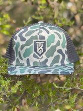 Load image into Gallery viewer, KT Team Lost Hat CO Slate Old's Cool Marsh &amp; Charcoal Hat w/KT Team Embroidered Logo Patch
