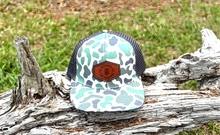 Load image into Gallery viewer, KT Team Lost Hat CO Slate Old's Cool Marsh &amp; Charcoal Hat w/KT Team Leather Patch

