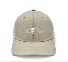 Load image into Gallery viewer, KT Team LOST HAT CO Khaki &amp; White Slate Hat w/The KT Team Embroidered Logo
