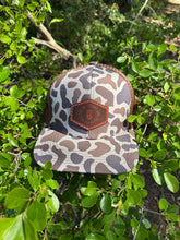 Load image into Gallery viewer, KT Team Lost Hat Co. Slate Old's Cool Slough/Chocolate Hat w/KT Team Leather Patch
