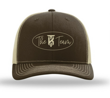Load image into Gallery viewer, KT Team Brown/Khaki Richardson 112 Hat w/The KT Team Embroidered Logo
