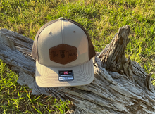 Load image into Gallery viewer, KT Team Khaki/Coffee Richardson 112 Hat w/The KT Team Leather Logo Patch
