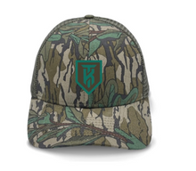 Load image into Gallery viewer, KT Team Lost Hat CO Mossy Oak Greenleaf &amp; Olive Hat  w/KT Team Embroidered Logo Patch
