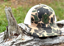 Load image into Gallery viewer, KT Team Livin’ Hooked Old School Camo Hat w/KT Team Embroidered Logo Patch
