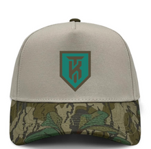 Load image into Gallery viewer, KT Team Lost Hat CO SLATE Mossy Oak Greenleaf EA5Y Hybrid Hat w/KT Team Embroidered Logo
