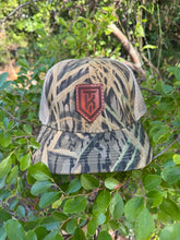 Load image into Gallery viewer, KT Team Lost Hat CO Mossy Oak Shadow Grass Hat w/KT Team Leather Patch
