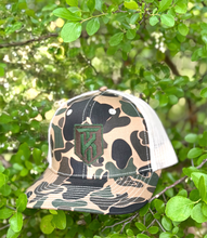 Load image into Gallery viewer, KT Team Livin’ Hooked Old School Camo Hat w/KT Team Embroidered Logo Patch
