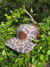 Load image into Gallery viewer, KT Team Lost Hat Co. Slate Old's Cool Slough/Chocolate Hat w/KT Team Leather Patch
