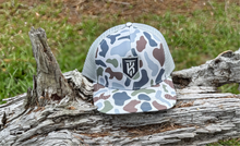 Load image into Gallery viewer, KT Team Lost Hat CO Slate Old's Cool Brackish &amp; Smoke Hat w/KT Team Embroidered Logo Patch
