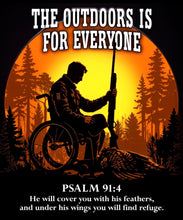 Load image into Gallery viewer, KT Team “Psalm 91:4” The Outdoors Are For Everyone Nine Line Turkey T-Shirt
