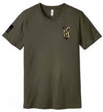 Load image into Gallery viewer, KT Team “Old Duck Camo Shield” Nine Line T-Shirt
