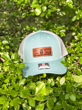 Load image into Gallery viewer, KT Team Smoke Blue/Aluminum Richardson 112 Hat w/The KT Team Leather Patch
