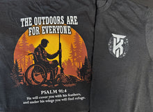 Load image into Gallery viewer, KT Team “Psalm 91:4” The Outdoors Are For Everyone Nine Line Turkey T-Shirt
