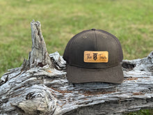 Load image into Gallery viewer, KT Team Brown Richardson 112WH Meshback Waxed Canvas Hat w/The KT Team Leather Patch

