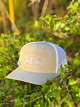 Load image into Gallery viewer, KT Team LOST HAT CO Khaki &amp; White Slate Hat w/The KT Team Embroidered Logo
