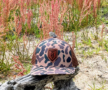 Load image into Gallery viewer, KT Team LOST HAT CO Old's Cool Delta &amp; Chocolate Slate Camo Hat w/KT Team Leather Patch
