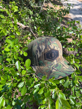 Load image into Gallery viewer, KT Team Lost Hat CO Mossy Oak Greenleaf &amp; Olive Hat w/KT Team Leather Patch
