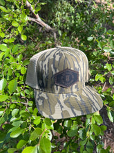 Load image into Gallery viewer, KT Team Lost Hat CO Slate Mossy Oak Bottomland &amp; Balsa Hat w/KT Team Leather Logo Patch
